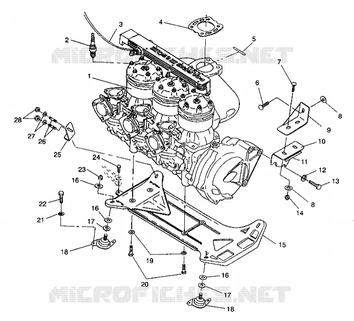ENGINE MOUNTING SL 650 B944058 (4926992699011A)