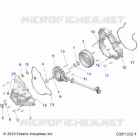 ENGINE, STATOR COVER AND FLYWHEEL