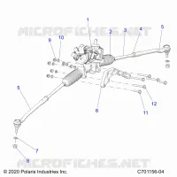 STEERING GEAR BOX W/EPS AND RELATED
