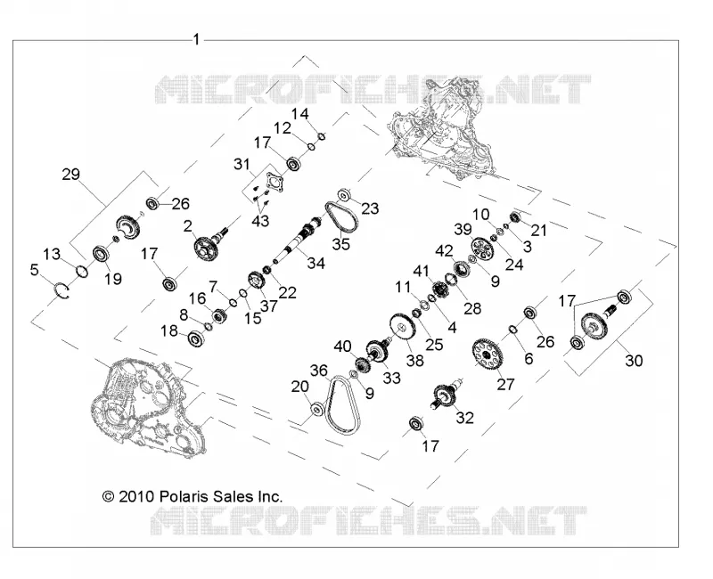 DRIVE TRAIN, MAIN GEARCASE INTERNALS