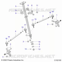 STEERING, STEERING POST  AND TIE ROD ASM