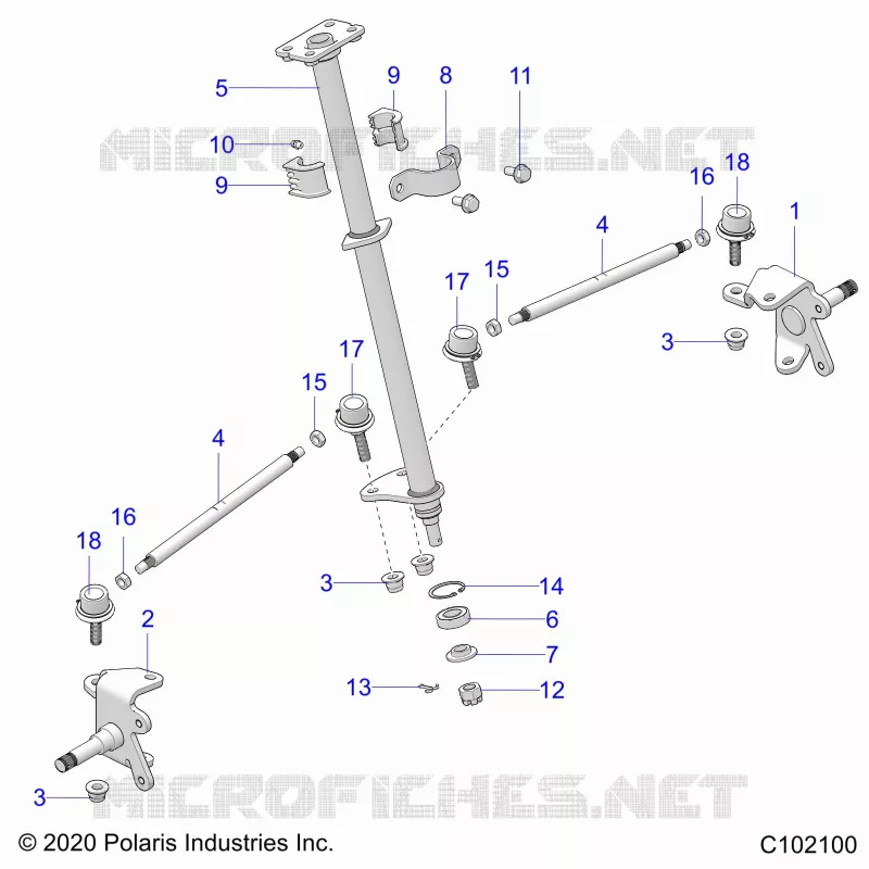 STEERING, STEERING POST  AND TIE ROD ASM