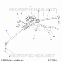 STEERING GEAR BOX W/EPS AND RELATED
