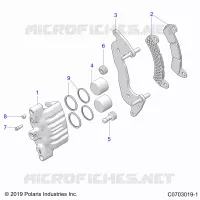 BRAKES, FRONT BRAKE CALIPER