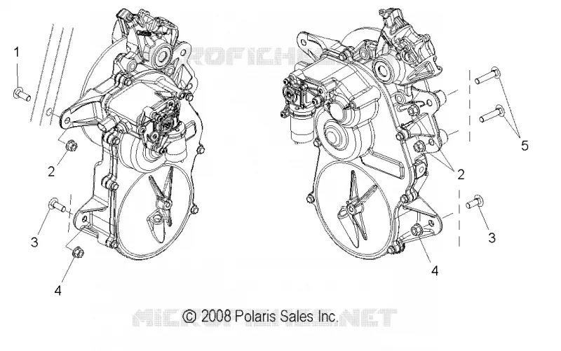 DRIVE TRAIN, GEARCASE MOUNTING
