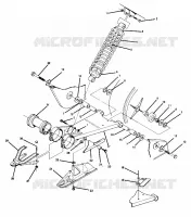 SWING ARM WELDMENT AND REAR SHOCK ASSEMBLY (4914781478021A)