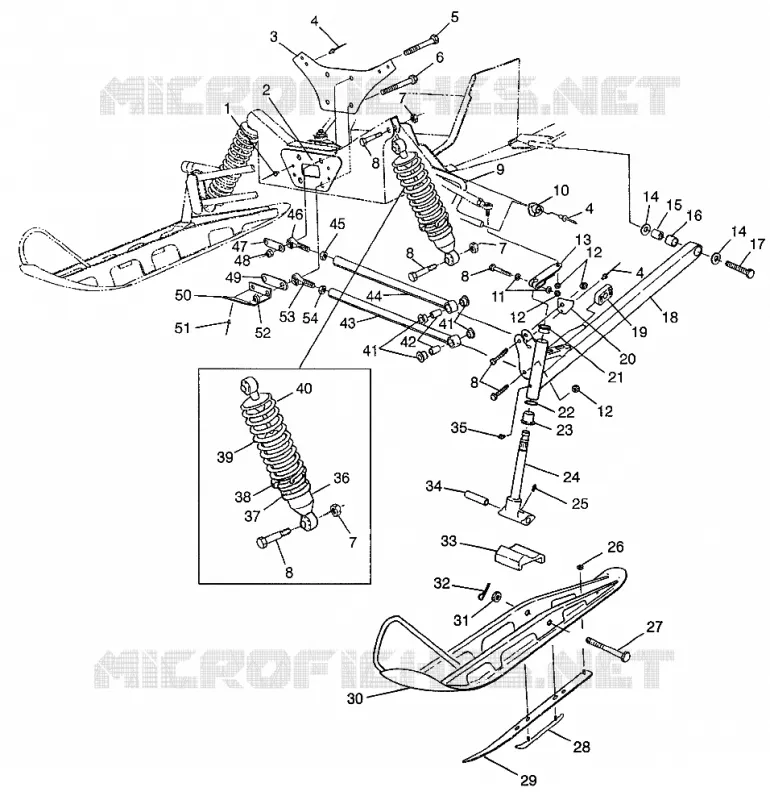FRONT SUSPENSION AND SKI RXL 0976768 (4938523852B001)