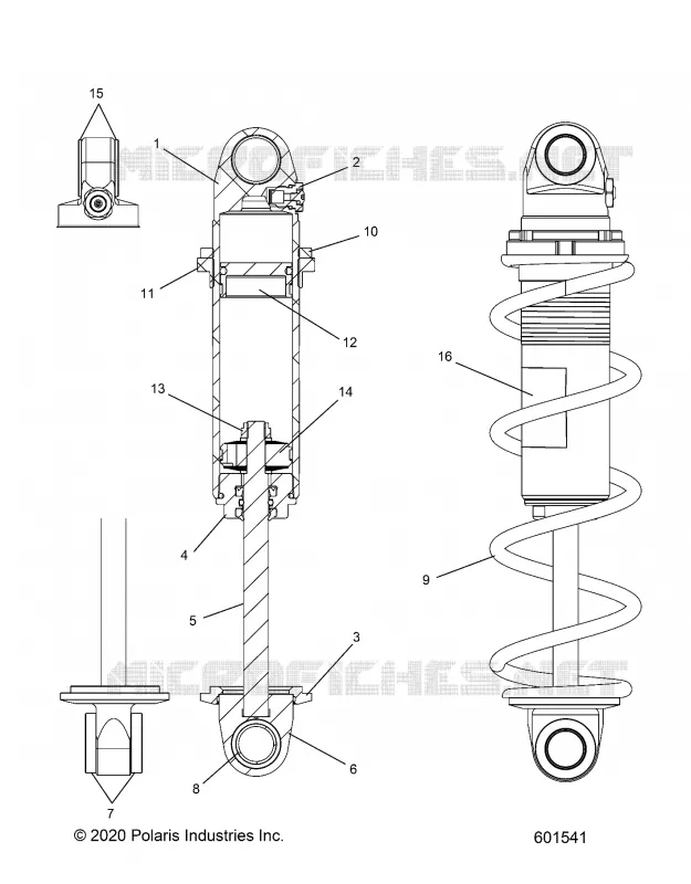SUSPENSION, FRONT SHOCK TRACK MONOTUBE