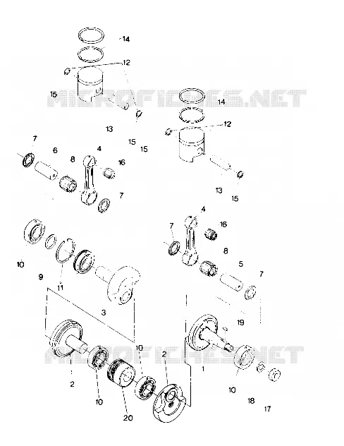 PISTON AND CRANKSHAFT  TRAIL (4919281928027A)