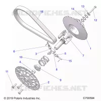 DRIVE TRAIN, SECONDARY CLUTCH