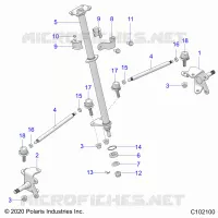 STEERING, STEERING POST  AND TIE ROD ASM