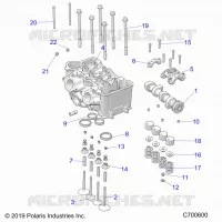 ENGINE, CYLINDER HEAD AND VALVES