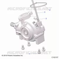 DRIVE TRAIN, FRONT GEARCASE, MOUNTING