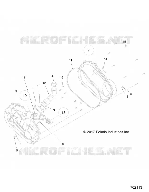 DRIVE TRAIN, CLUTCH COVER AND DUCTING