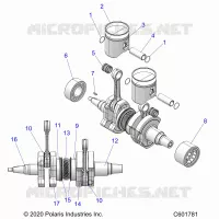 ENGINE, PISTON AND CRANKSHAFT