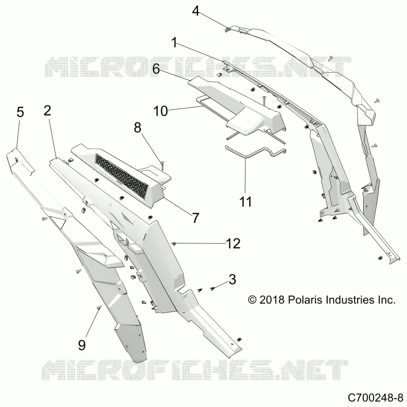 REAR BODYWORK FENDERS AND BEZELS- Z23NAE99FR/SCR/FR (C700248-8)
