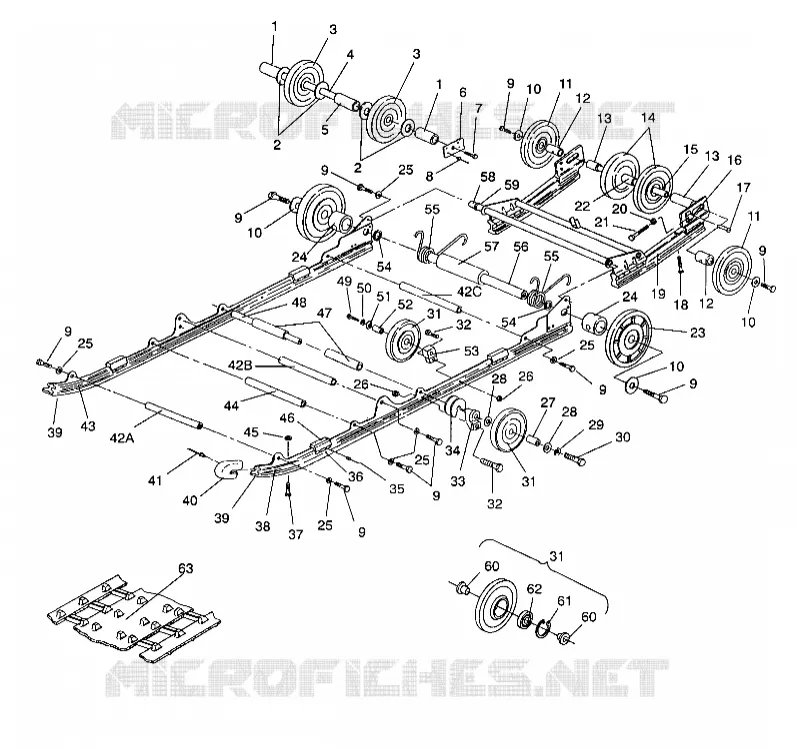 SUSPENSION ASSEMBLY WIDETRAK / 0932064 (4922982298019A)