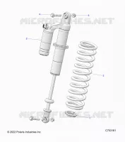 SUSPENSION, REAR SHOCK MOUNTING