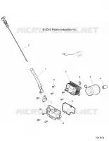 ENGINE, DIPSTICK AND OIL FILTER