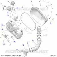 DRIVE TRAIN, CLUTCH COVER AND DUCTING