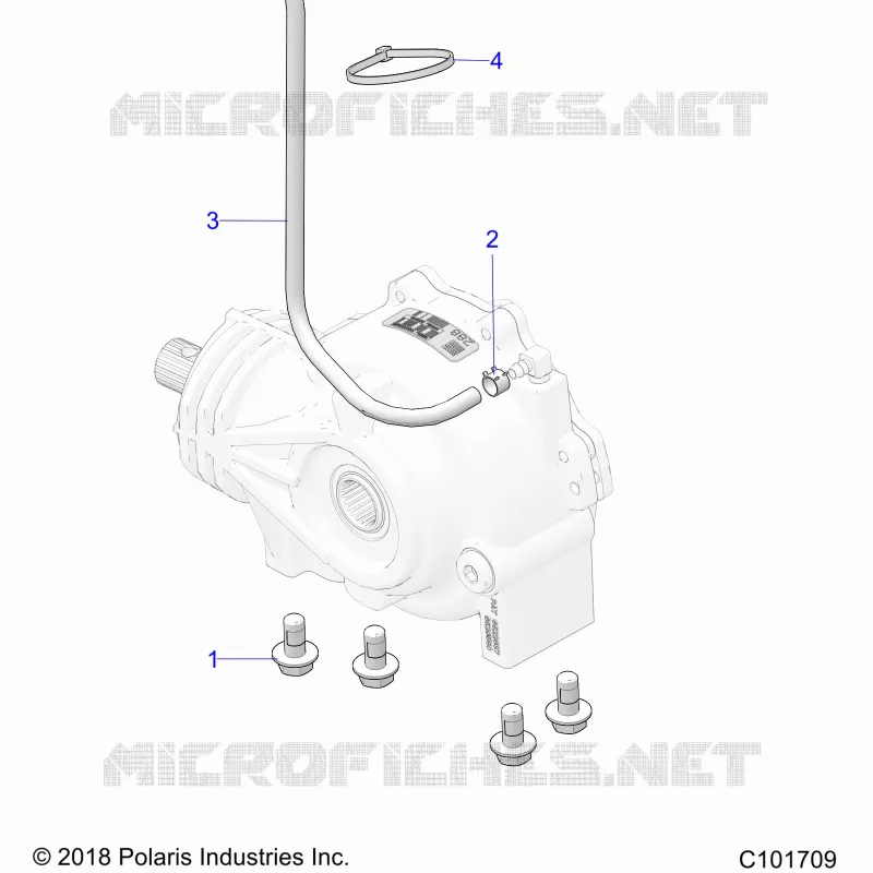 DRIVE TRAIN, GEARCASE MOUNTING, FRONT