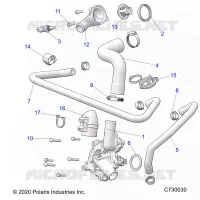 ENGINE, WATERPUMP AND BYPASS