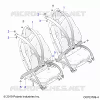 SEAT BELT MOUNTING, REAR, 6 POINT