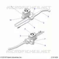 FRONT BRAKE BRAKE LEVER AND MASTER CYLINDER