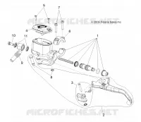 FRONT BRAKE BRAKE LEVER AND MASTER CYLINDER