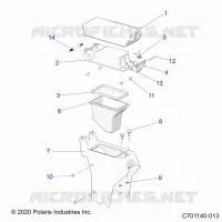 CENTER CONSOLE,STORAGE- Z24RGD2KAH/AL/BH/BL (C701140-013)