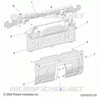 REAR BODYWORK CLOSEOFF, CENTER PANELS