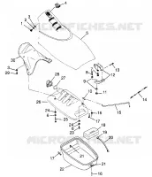 FRONT STORAGE COMPARTMENT SL 700 B974071, INTL. SL 700 I974071 AND SL 700 D (4940874087A009)
