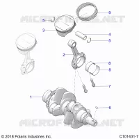 ENGINE, CRANKSHAFT AND PISTON