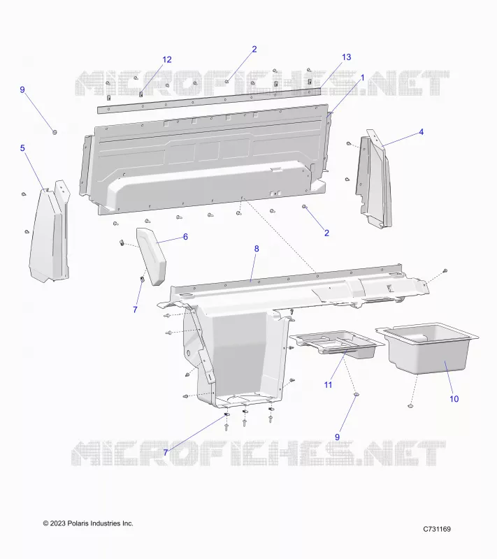REAR BODYWORK CLOSEOFF, AND FENDERS