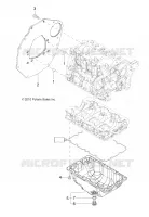ENGINE, MOUNTING FLANGE AND OIL SUMP