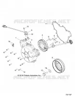 ENGINE, STATOR AND FLYWHEEL