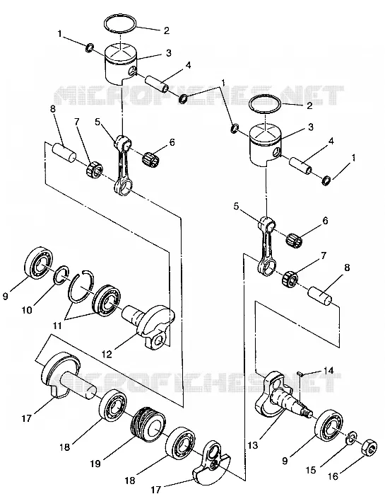 PISTON   CRANKSHAFT LITE E943433 (49273427340028)