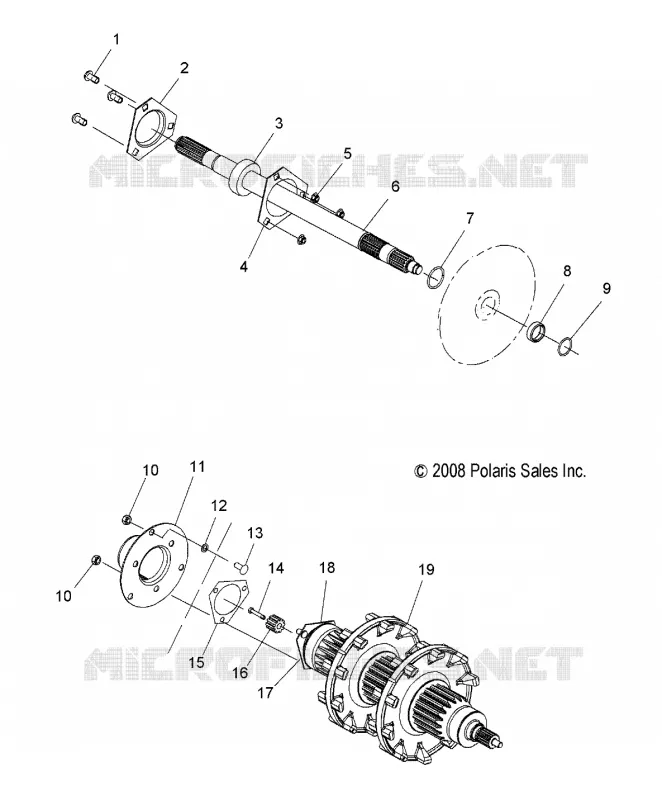 DRIVE TRAIN, JACKSHAFT AND DRIVE SHAFT 