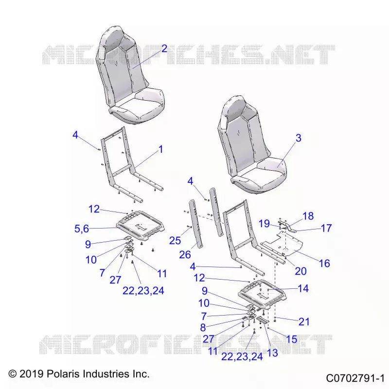 SEAT ASM. AND SLIDER