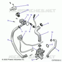 ENGINE, WATERPUMP AND BYPASS