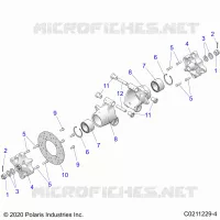 REAR SUSPENSION HUBS, CARRIER AND BRAKE DISC