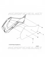 BODY, RIGHT HAND SIDE PANEL HEAT SHIELD AND HARDWARE 1 UP
