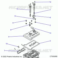 ENGINE, THROTTLE BODY AND VALVE COVER
