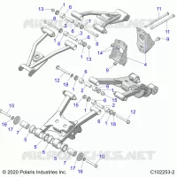 REAR SUSPENSION CONTROL ARM, MOUNTING