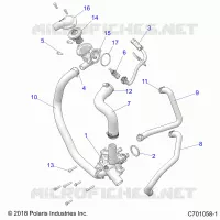 ENGINE, WATERPUMP AND BYPASS