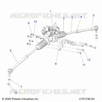 STEERING GEAR BOX W/EPS AND RELATED