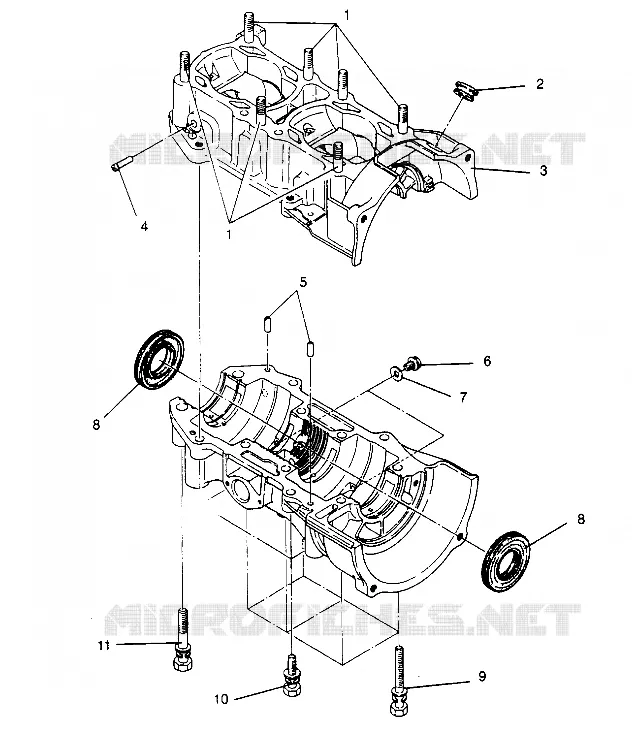 CRANKCASE ASSEMBLY 500 CARB 0952764 (4929192919C005)