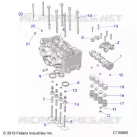 ENGINE, CYLINDER HEAD AND VALVES