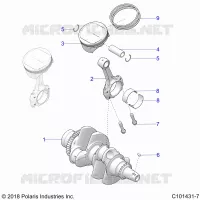 ENGINE, CRANKSHAFT AND PISTON