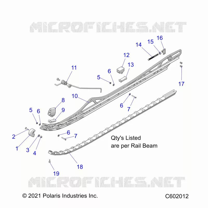 SUSPENSION, RAIL BEAMS, LH/RH